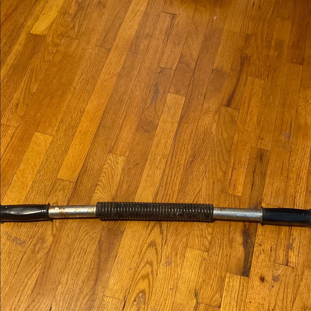 Black and Silver Exercise Bar